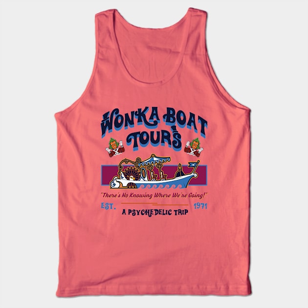 Wonka Boat Tours Lts Tank Top by Alema Art